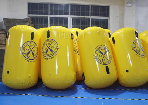 Quality Cylinder Shape Inflatable Marker Buoy , Advertising Lake Swim Area Buoys for sale