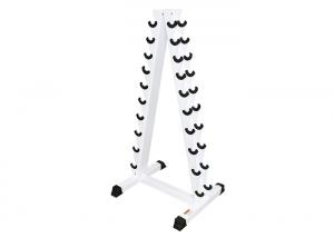 China Q235 Commercial Fitness Accessories Steel Tube Ten Pairs Vertical Stand Dumbbell Rack on sale