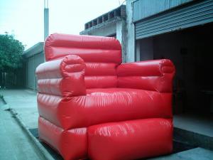 Wholesale Soft Green Inflatable Chair Sofa For Homes Use , Portable Inflatable Sofa Chair from china suppliers