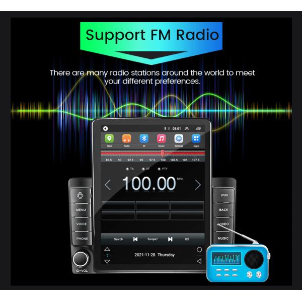 Tesla 9.7 inch Car Stereo Vertical Touch Screen 1 16G Android GPS Navigation System