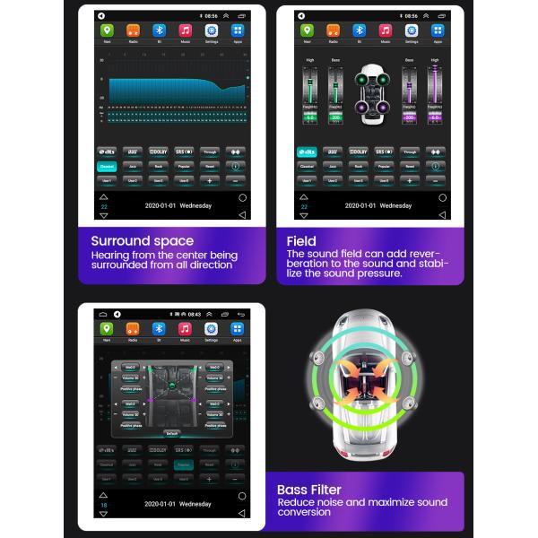 Tesla 9.7 inch Car Stereo Vertical Touch Screen 1 16G Android GPS Navigation System
