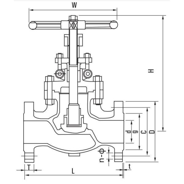 ANSI 300lb DN15-DN600 Stainless Steel Flange Ends Globe Valves for Customized Request