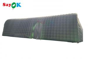 China Event Dome Tent Custom Air Channel Inflatable Pvc Tunnel Tent With Door Curtain on sale