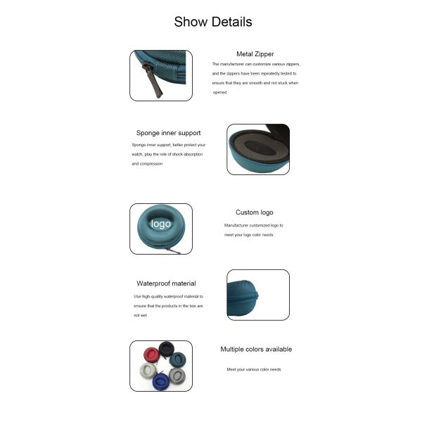5mm Shockproof Zipper Hard EVA Tool Case Waterproof 3.8*10*5.6cm