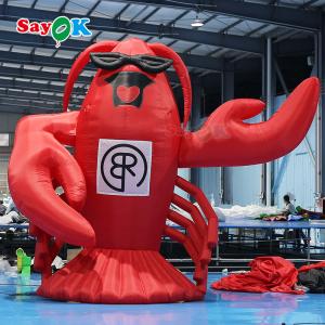Wholesale Giant Inflatable Cartoon Characters Lobster Model 4mH Red Colour from china suppliers