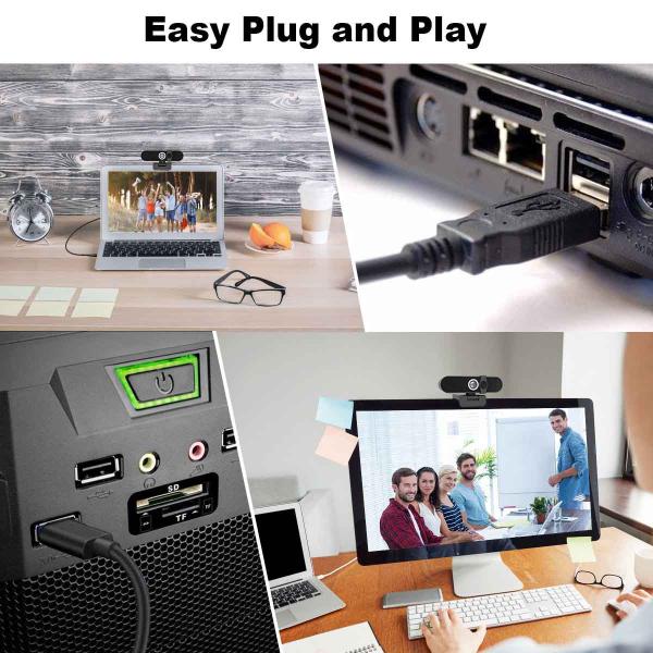 360 Degrees Rotation Autofocus 1080P Webcam USB Camera