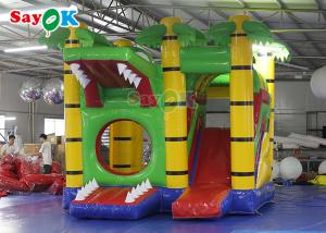 China Cute Green Crocodile Inflatable Bouncy Castle For Kids Baby Inflable Jumping Castle on sale