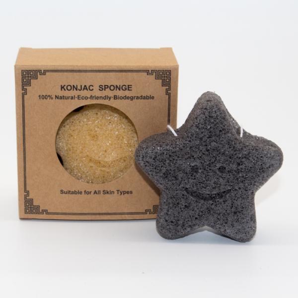 OEM ODM Bamboo Charcoal Konjac Sponge Soft Bathing Scrubbing Sponge
