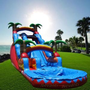 Inflatable Adult Water Slide with Pool Allowable Passenger 5-10 Customized Color