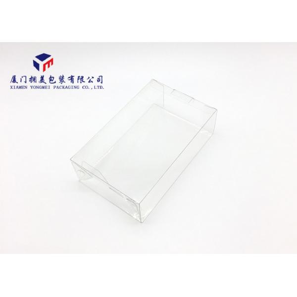 Custom Design Clear PET Plastic Box 0.3mm Automatic Lock Bottom 18.5cm Height