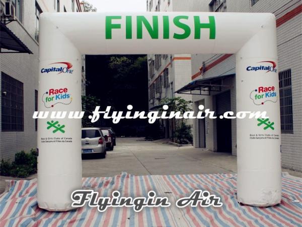 Quality 4m*5m White Inflatable Arch, Cheap Inflatable Finish Line for Sports Arch for sale