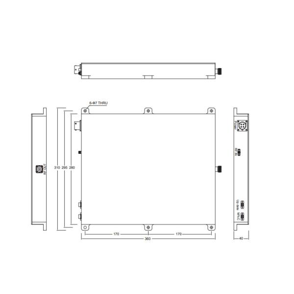 6 - 11 GHz High Power Amplifier Psat 49.5 dBm High Voltage RF Power Amplifier for microwave links