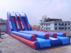Wholesale giant adult siz inflatable water slide for adult inflatable double lane slip slide from china suppliers