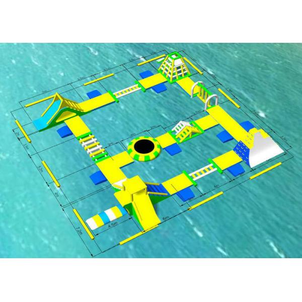 Inflatable Backyard Water Park / Inflatable Aqua Park Size 25 * 25m