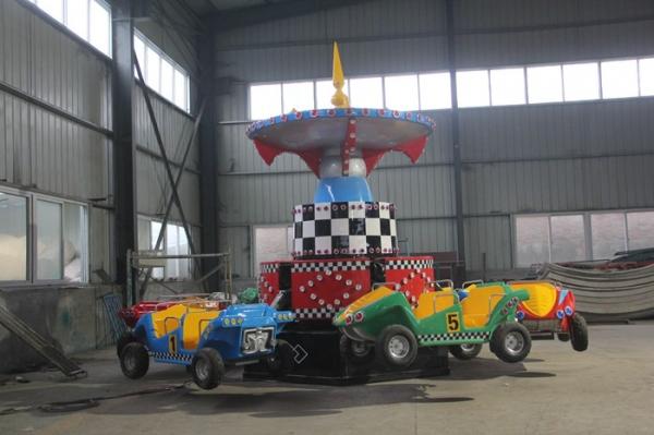 Frog Car Design Children's Amusement Rides , Anti Rust Paint Amusement Park Rides