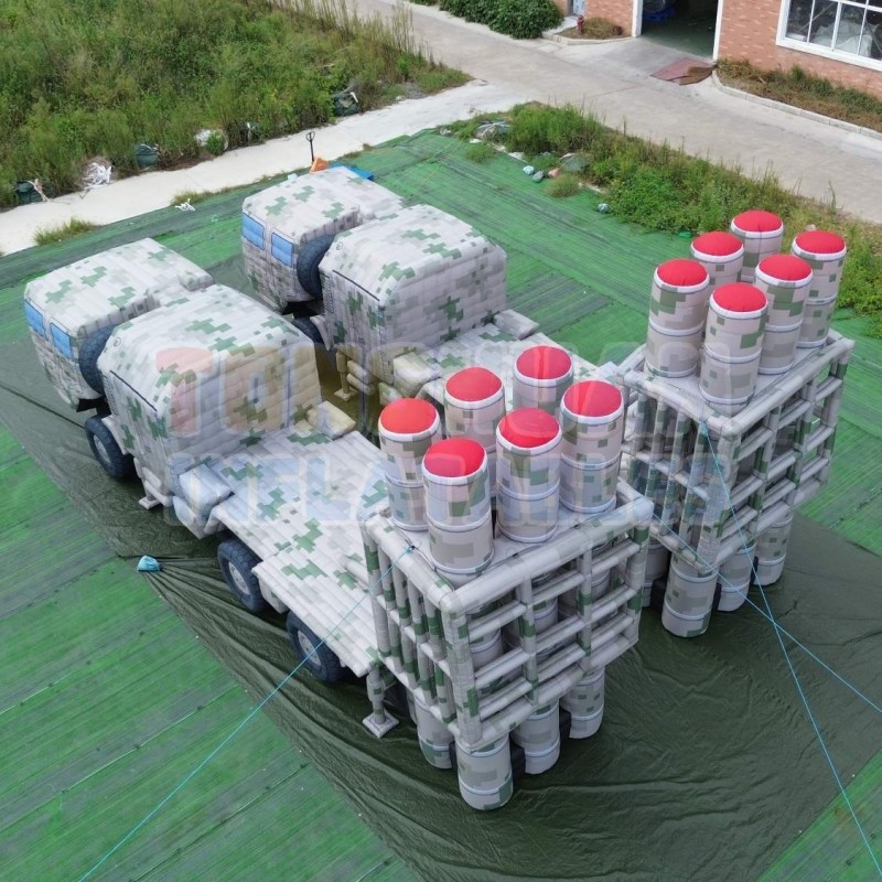 Outdoor Inflatable Decoy Truck Designed for Temporary Deployment Simulation Display And Tactical Project Environments