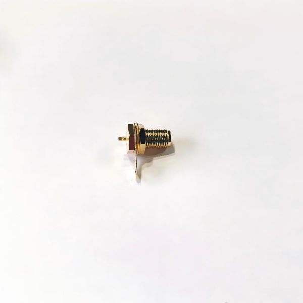 Gold-Plated Brass SMA Female PCB Connector with DC-6GHz Frequency Range and High Reliability
