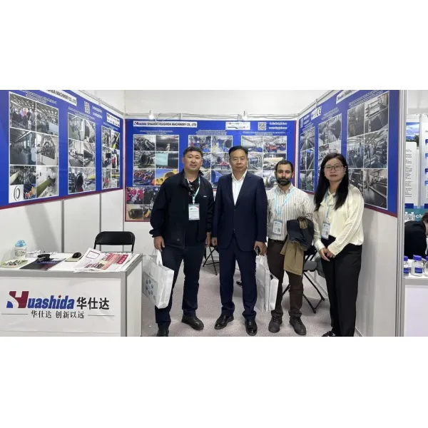 Huashida Machinery exhibition booth at industry trade show