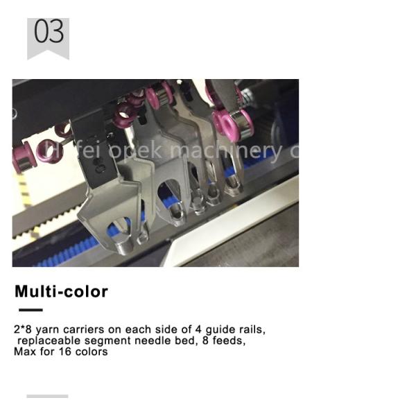 Fully Fashion Automatic Computerized Flat Knitting Machine Single Double Three System Sweater