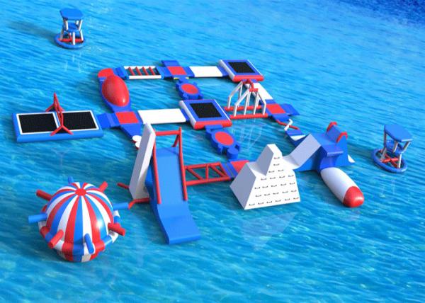 Quality Commercial 0.9 mm PVC Inflatable Amusement Park / Inflatable Water Play for sale