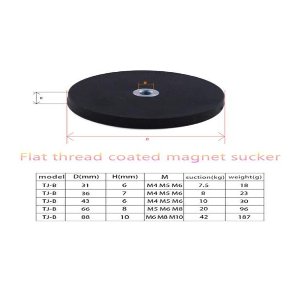 Punching Service Rubber Coated Magnet Magnetic Base Mounting with NdFeB Composite