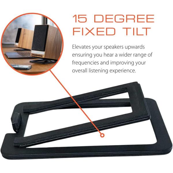 Small Speakers Tabletop Steel Computer Speaker Stands with Customized Instruction