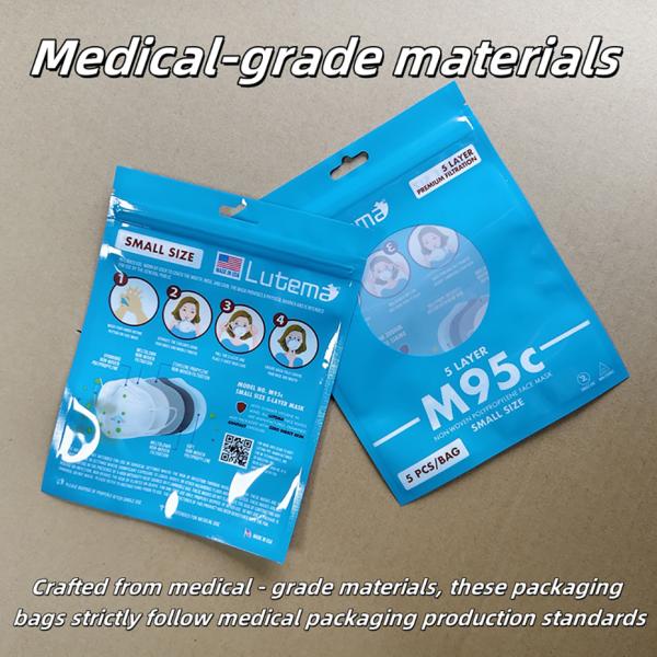 Multi-Layers Barrier Sealed Bag With Clear Window For Mask Packaging About Pharma-Grade And Sterilizable.