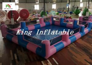 Wholesale Custom 0.9mm PVC Pool Type Inflatable Swimming Pool With Blue And Pink , 12x8m from china suppliers