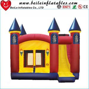 Wholesale High quality gaint PVC Inflatable bouncer castle toys with slide from china suppliers
