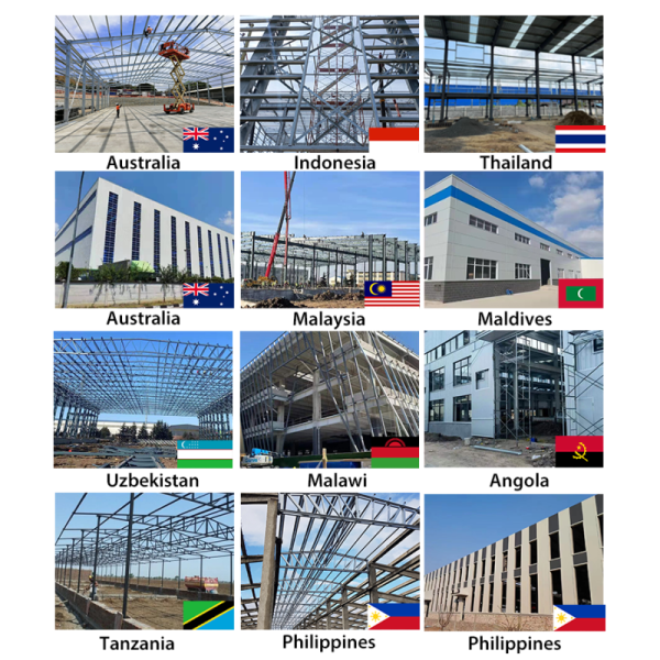 Customized ≥5000㎡ Eco-friendly Prefabricated Steel Structure Warehouse with Windload Resistance Up To 0.45 KN/m²