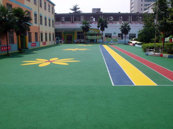 Pour In / Wet Pour Epdm Rubber Flooring , Colorful Rubber Granules Flooring Playground Cover