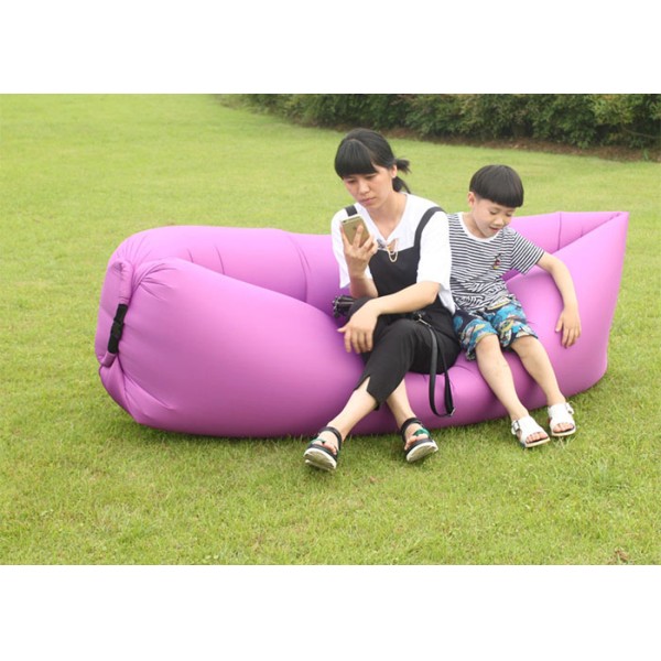 Nylon Ripstop Swimming Inflatable Sleeping Bag / Laybag With Logo Printed 1.4kg