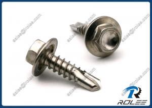 China 304/316/410 Stainless Steel Hex Flange Head Self-drilling Metal Screw on sale