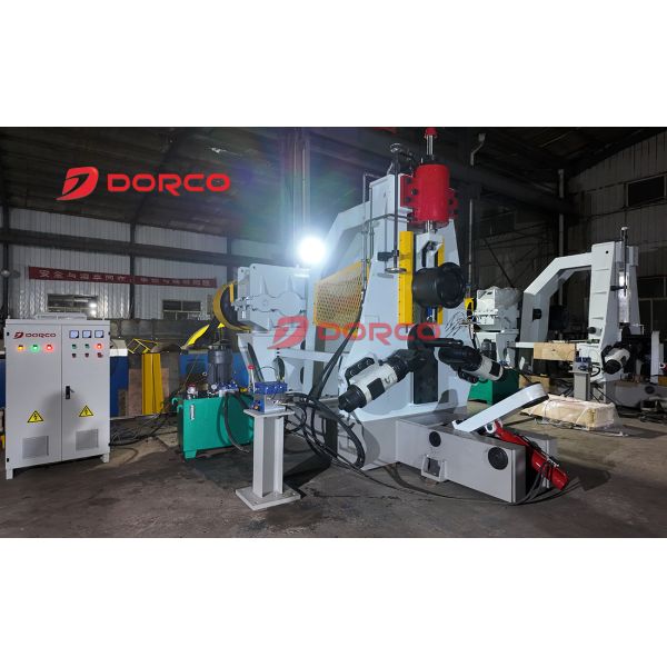 Fully Automatic CNC Vertical Ring Rolling Machine in operation