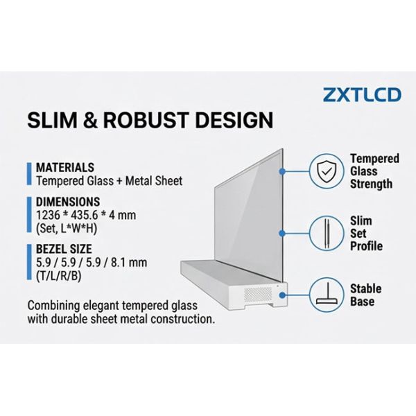48 Inches Embedded Desktop Frameless transparent oled (tv-oled) displays Digital Signage