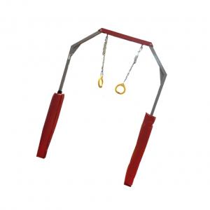 Wholesale Red Outdoor Gymnastics Equipment Bars Fitness Rings 50CM / Adjustable Interval from china suppliers