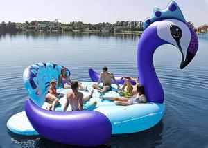China 6 Persons Inflatable Giant Peacock Pool Float Island Pool Lake Party Floating Boats on sale