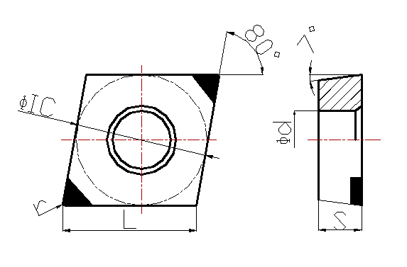 High Hardness PCBN Inserts Finish Turning High Strength Hardened Steel