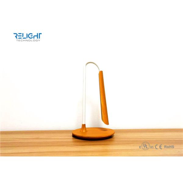 Wooden Grain Led Desk Lamps with Eye-Protected and USB Output Charging Port