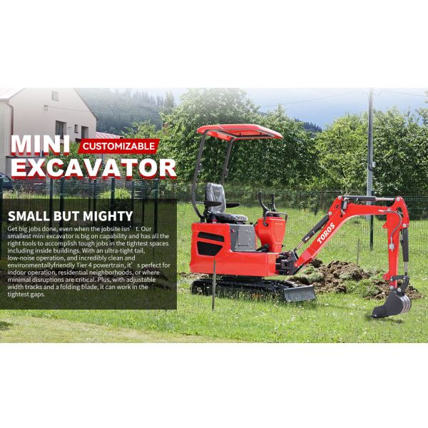 TE-10 Mini Excavator Latest one-ton mini excavator，New mechanical structure，Thickened tracks