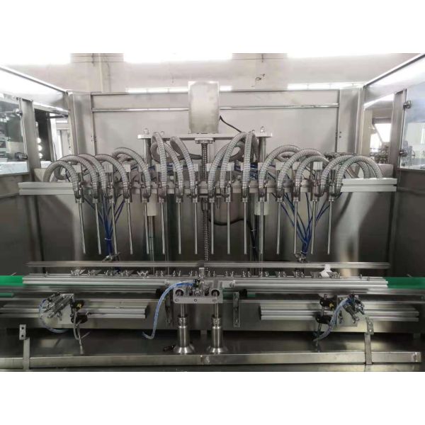10 Liter Linear Liquid Filling Machine , High Precision Rotor Pump Filling Line