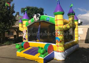 China Yellow Outdoor Playground Inflatable Jumping Castle For Kids / Indoor Bouncy Castle on sale