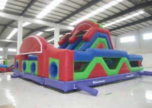 Wholesale Giant Inflatable Assault Course , Outdoor Game Boot Camp Bouncy Obstacle Course from china suppliers
