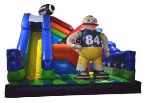 China Inflatable Fun City American Football / Soccer Sport Games Bounce House With Slide on sale