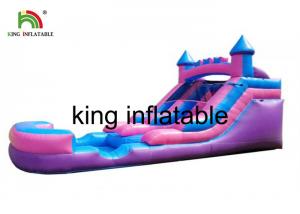 Wholesale Durable Inflatable Water Slide With Pool Purple Backyard For Girls CE Blower from china suppliers