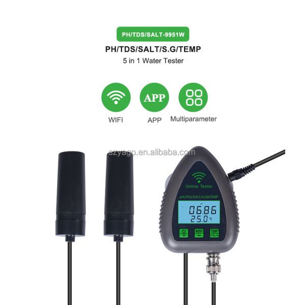 High Precision Digital PH Meter with 0.990-1.400 S.G and 100mm*75mm*22mm Dimensions Water Quality Tester