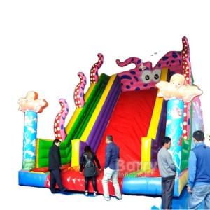 Wholesale Kids Octopus PVC 0.55mm Inflatable Water Slides Double Lanes from china suppliers
