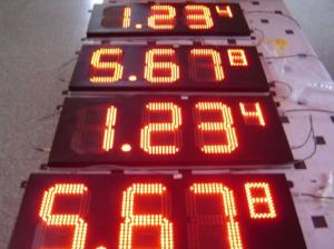 China Gas Station LED Gas Price Signs / LED Digital Number Outdoor Waterproof IP65 on sale
