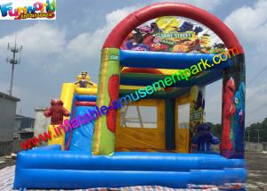 Wholesale Customized Elmo And Sesame Inflatable Bouncer Slide , Jumping Slide With Pool from china suppliers