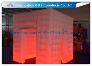 China Popular Oxford Material Square Inflatable Photo Booth Kiosk Tent With Led on sale